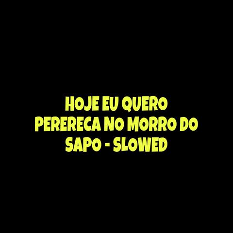 Hoje Eu Quero Perereca no Morro do Sapo - Slowed