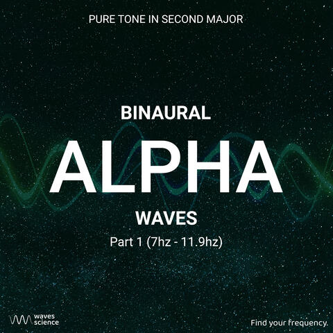 Binaural Alpha Waves - Pure Tone in Second Major - Part.1 (7Hz-11.9Hz)