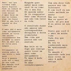 Amor à Moda Antiga