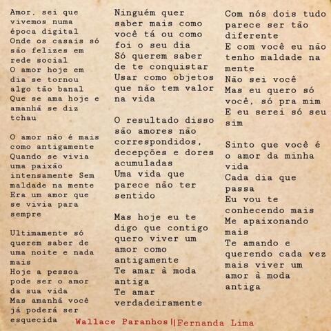 Amor à Moda Antiga