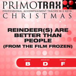 Reindeer Are Better Than People - (High Key - F) Performance Backing Track