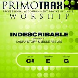 Indescribable (Low Key: C#) [Performance Backing Track]