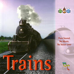 A train passes slowly with close detail of cabins and engines.