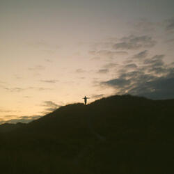 Et menneske i silhuet