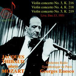 Violin Concerto No. 5 in A Major, K. 219 "Turkish", Violin Concerto No. 5 in A Major, K. 219 "Turkish": I. Allegro aperto - Adagio - Allegro aperto (Live)
