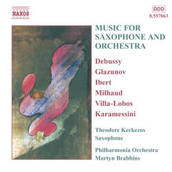 Saxophone Concerto in E-Flat Major, Op. 109, Concerto in E flat  major for Alto Saxophone and Strings, Op. 109