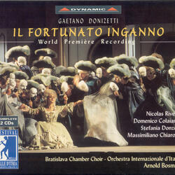 Il fortunato inganno, Act II Scene 8: Ascanio, diimme la verita (Lattanzio, Ascanio, Vulcano, Bequadro, Fulgenzia, Biscaglino, Colonnello) - Scene 9: Ritirati, vigliacco (Aurelia, Lattanzio, Colonnello, Eduardo)
