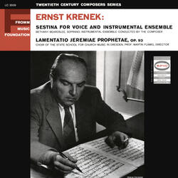 Sestina for Voice and Instrumental Ensemble (1957)