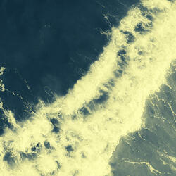 Fiery Backdrops for Calming Waves