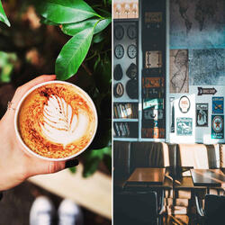 Background for Sipping Morning Latte