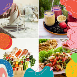 Background for Enjoying Lunch