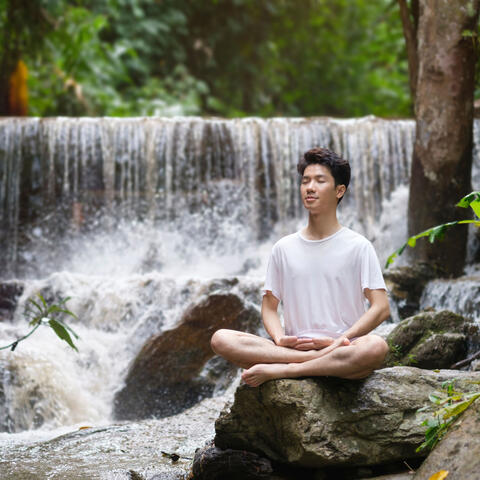 Meditation Serenity: River and Waterfall Binaural Harmony