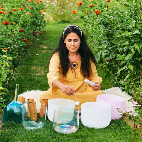 White Noise Echoscape: Harmonic Meditations with Nature and Crystal Singing Bowls