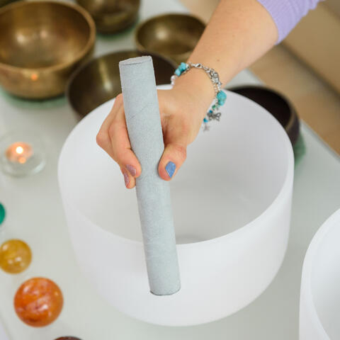 Meditative Harmony: Enchanting Crystal Singing Bowl Waterfall Meditation