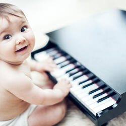 Piano's Baby Harmony: Reflective Serenity
