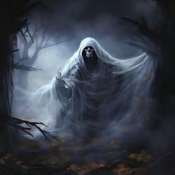 Moonlit Halloween Encounter with the Unseen