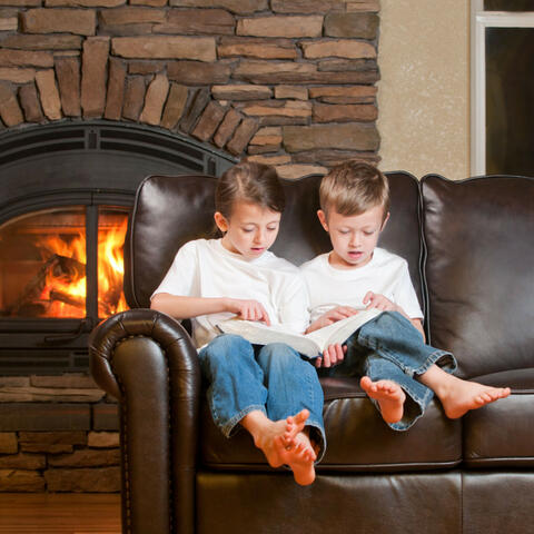 Sparkling Tranquility: An Ambient Study's Fireside Insight