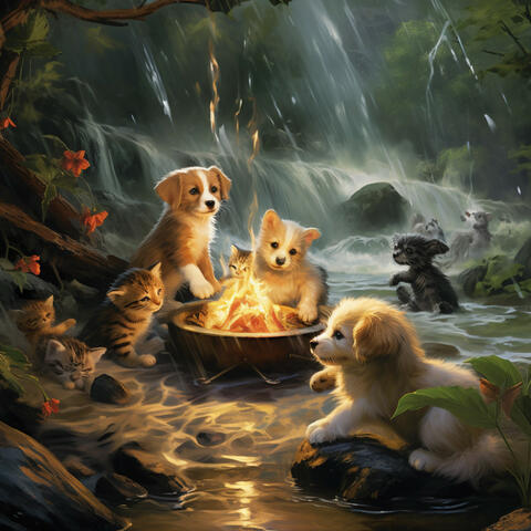 Music combined with Rain: Pet's Soothing Raindrops