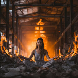 Fiery Lotus Pose