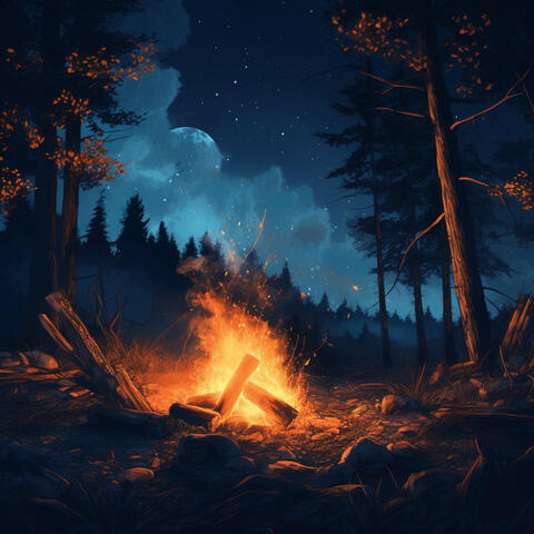 Fireside Whispers: Campfire Calm by the Stream