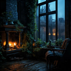 Dreams by the Fireplace