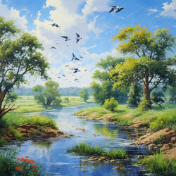 Melodic Escape by the Riverside
