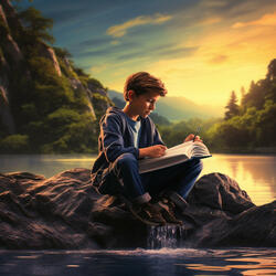 Serene Study by Riverside