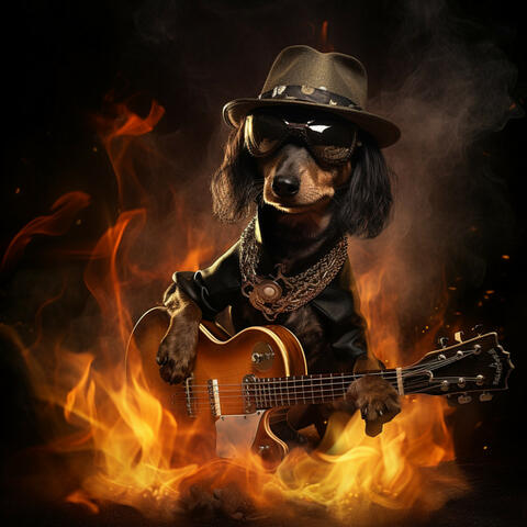 Furry Flameside: Canine Naptime Harmony