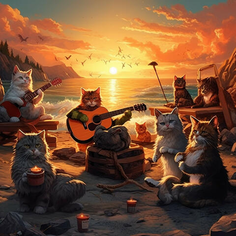 Paws in Oceanic Chorus: Pet's Blissful Cadence