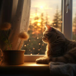 Rainfall Lullaby for Cat's Sleep