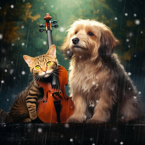 Rain's Pet Serenity: Gentle Rain with Pet Companions