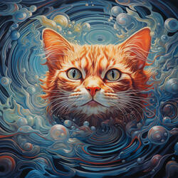 Melodic Swim of Feline Companions