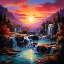 Waterfall's Calm Interlude