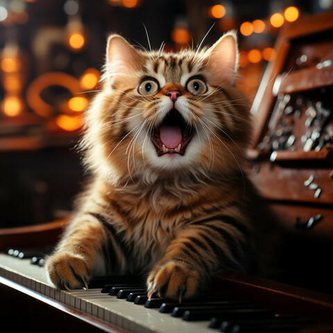 Teclas Y Gatitos: Armonía De Piano Y Gatos