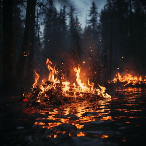 Bajo Las Llamas De La Noche: Música Relajante A La Luz Del Fuego