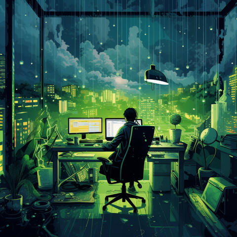 Serenity in Rain's Melodies: Productive Work Session