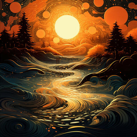 Binaural Flowing Waters: Serene Ripples