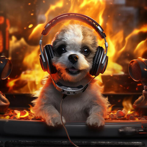 Canine Flames: Dogs Calming Harmony