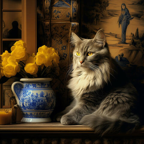 Fiery Feline Melodies: Harmonic Flames