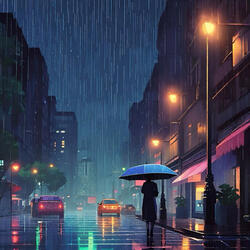 rainy city