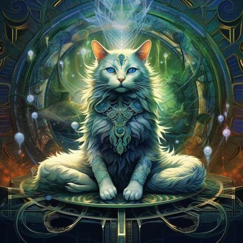 Melodic Feline Retreat: Raindrop Serenity