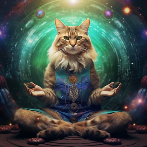 Harmonic Cat Serenity: Ocean Waves Melodies