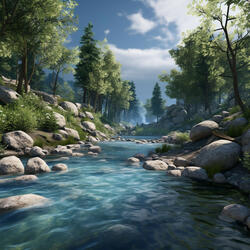 River Reflections Dance Slowly