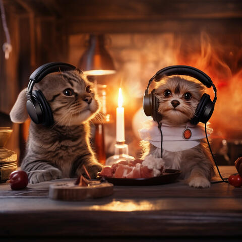 Pets Fireglow: Warm Hearth Symphony