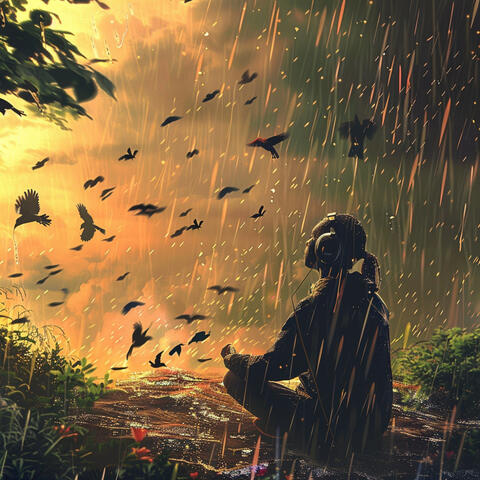 Focus with Binaural Birds: Rain and Nature Study - 92 88 Hz