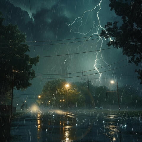 Thunder's Calm at Night: Sleep Soundly with Rain's Chill