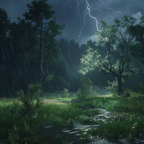Peaceful Meditation in Thunder's Depth with a Touch of Rain Chill