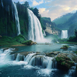 Reflejos Del Río En Calma