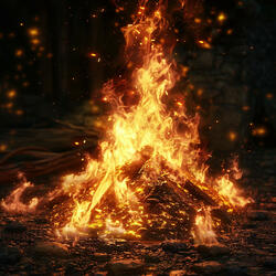 Solace in the Firelight's Dreamy Glow