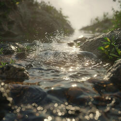 Quietude in the Stream's Murmur